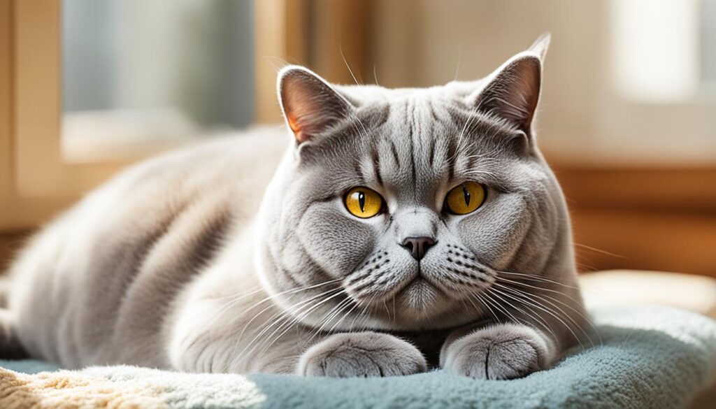 Ausgeglichene Britisch Kurzhaar Katze Ausgeglichene Britisch Kurzhaar Katze