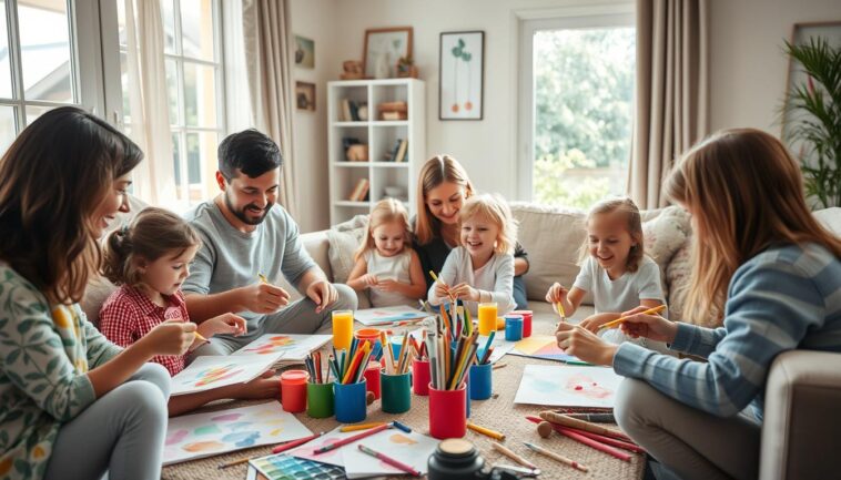 Familienzeit mit kreativen Projekten