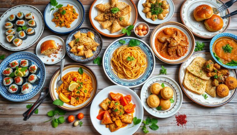 Internationale Küche kulinarische Reisen